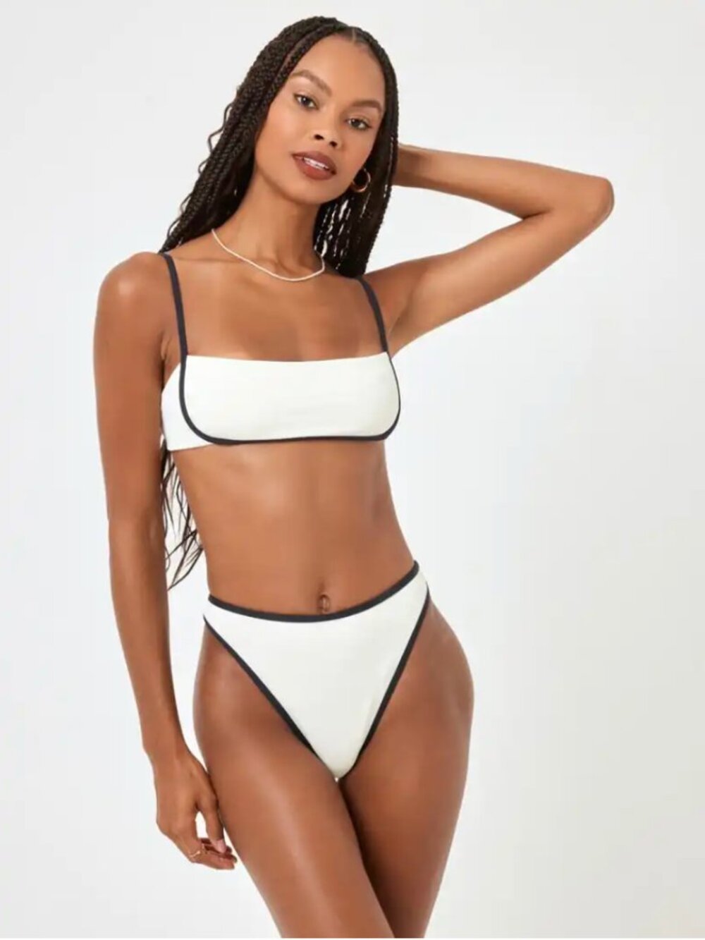 L Space Hazel Ribbed Bikini Top + Nora Bitsy Bikini Bottoms Size Large NEW